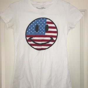 Patriotic Smiley Face Tee
